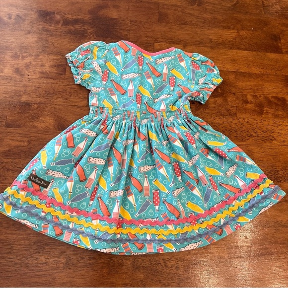 Matilda Jane soda pop bottle dress blue pink size 2 - Picture 3 of 4
